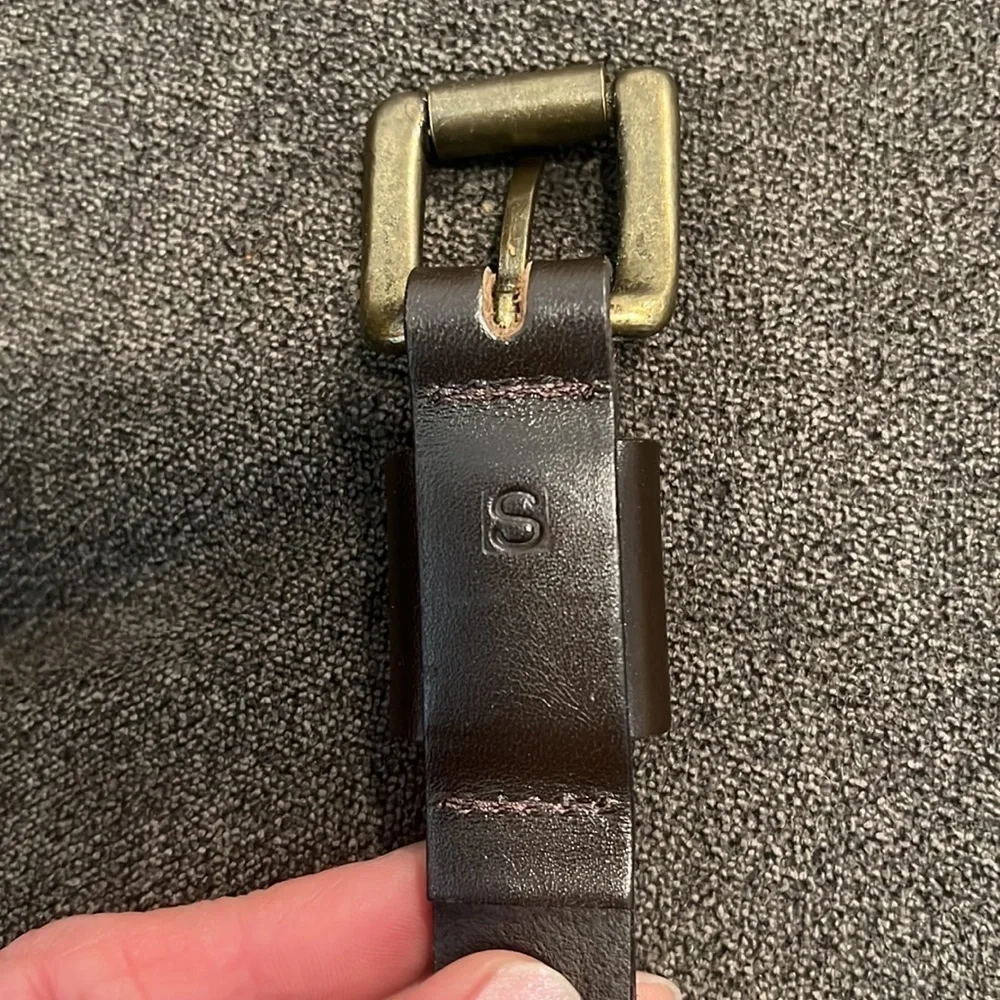 Christopher Kon Dark Brown Leather Belt Size S